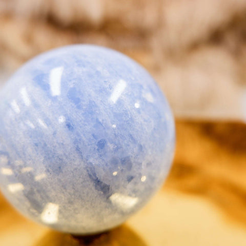 Blue Calcite Sphere 7.5CM x 0.65KG