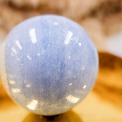 Blue Calcite Sphere 7.6CM x 0.62KG