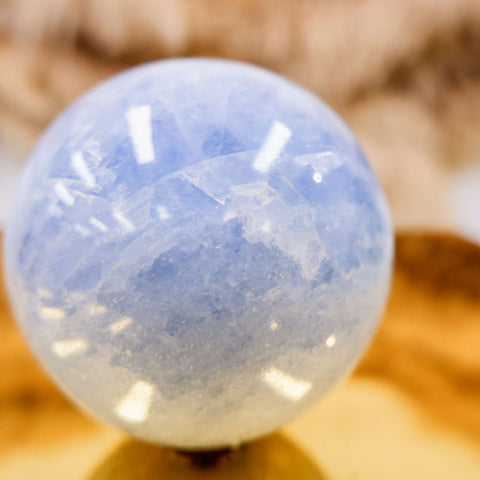 Blue Calcite Sphere 8.5CM x 0.91KG