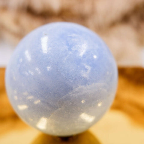 Blue Calcite Sphere 8.3CM x 0.81KG