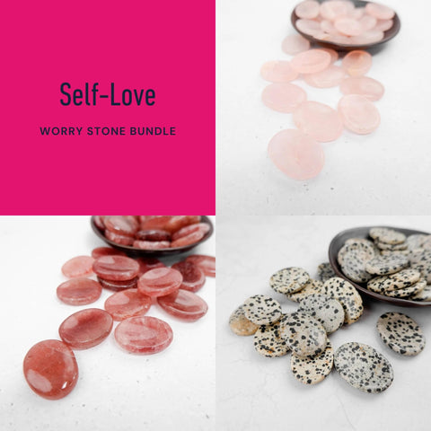 Treat Yourself – Self-Love Worry Stone Bundle 💖🌸