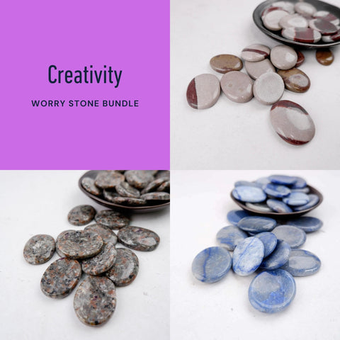 Unlock Your Inner Genius – Creativity Worry Stone Bundle 🎨💡