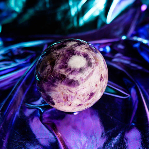 Chevron Amethyst Sphere