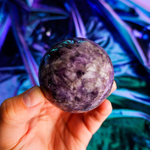 Chevron Amethyst Sphere