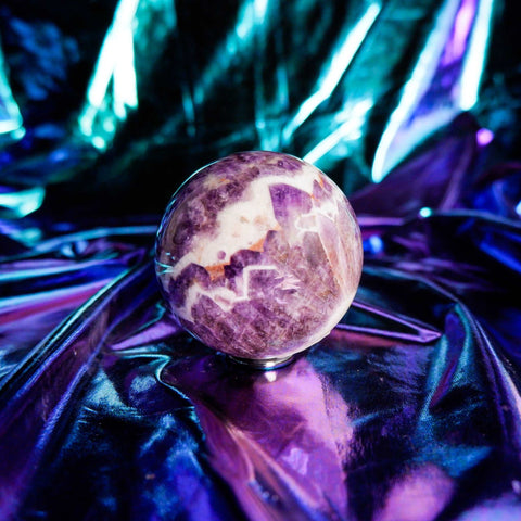 Chevron Amethyst Sphere