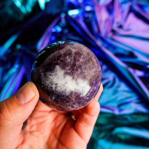 Chevron Amethyst Sphere