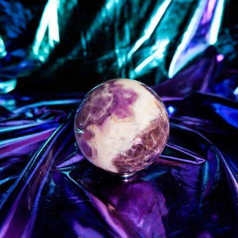 Chevron Amethyst Sphere