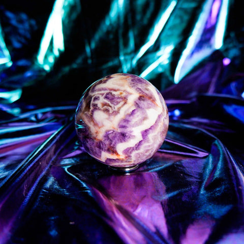 Chevron Amethyst Sphere