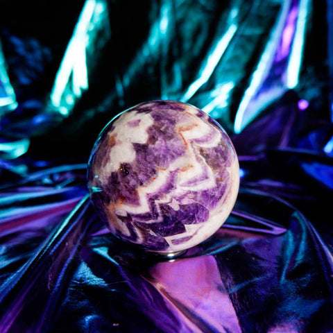 Chevron Amethyst Sphere