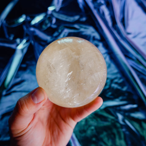 Honey Calcite Sphere