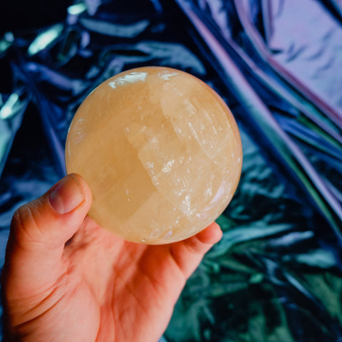 Honey Calcite Sphere