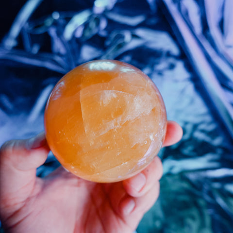 Honey Calcite Sphere