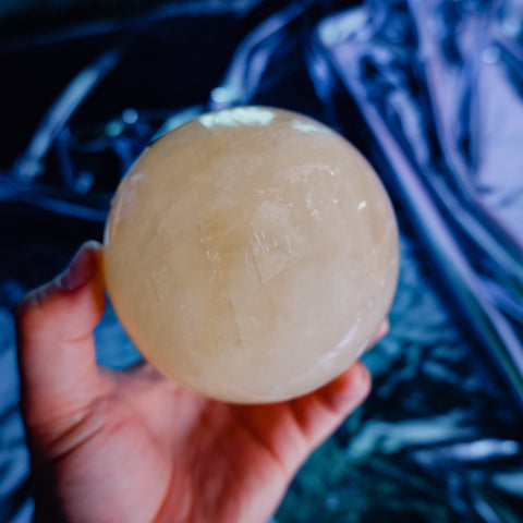 Honey Calcite Sphere