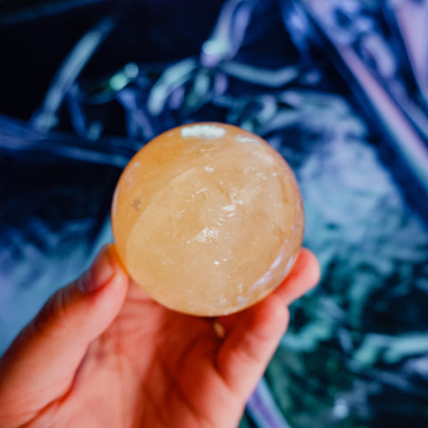 Honey Calcite Sphere