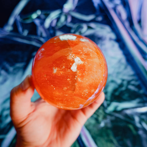 Honey Calcite Sphere