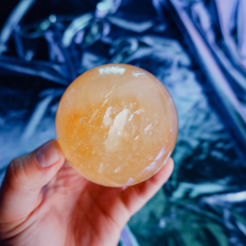 Honey Calcite Sphere