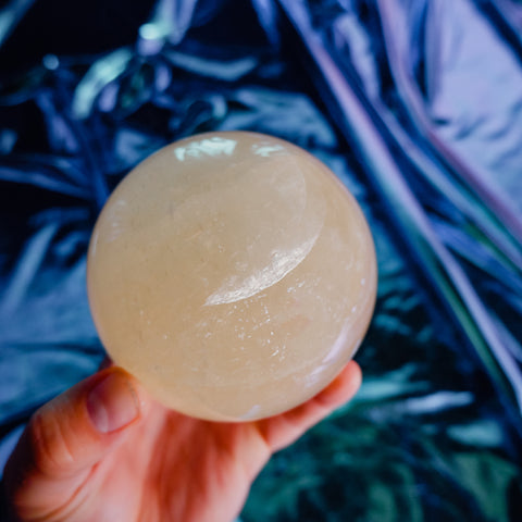 Honey Calcite Sphere