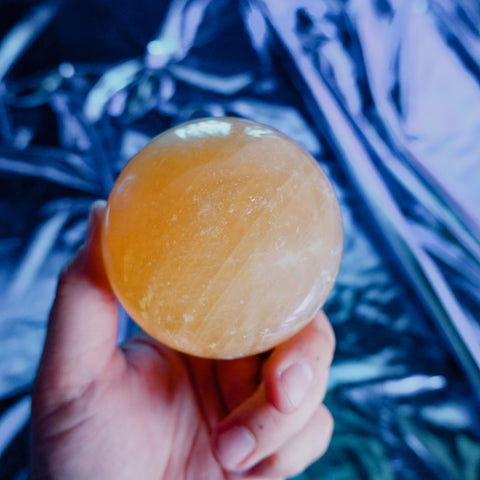 Honey Calcite Sphere