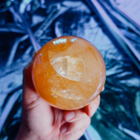 Honey Calcite Sphere