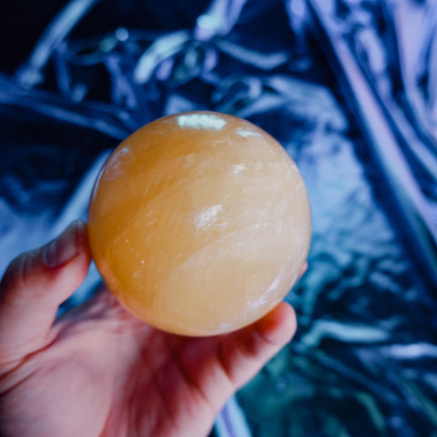 Honey Calcite Sphere