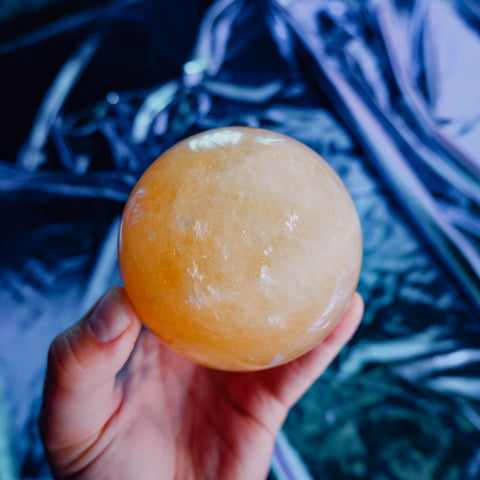 Honey Calcite Sphere