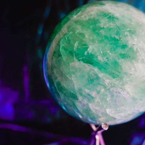 Green Fluorite Sphere