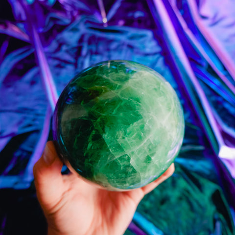 Green Fluorite Sphere