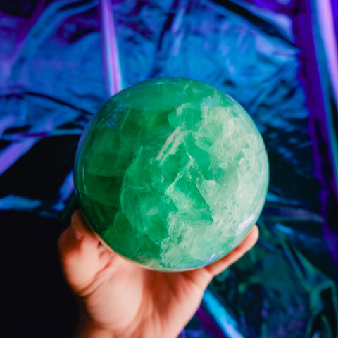 Green Fluorite Sphere