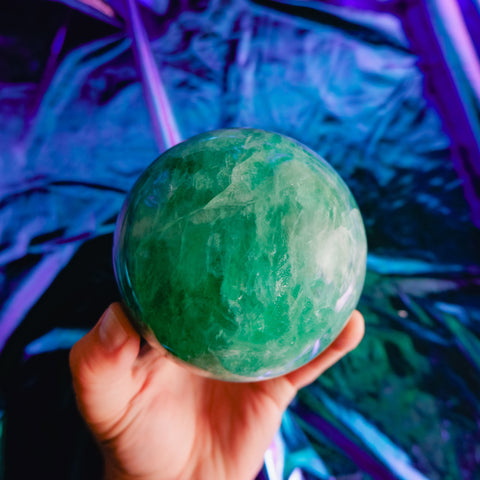 Green Fluorite Sphere