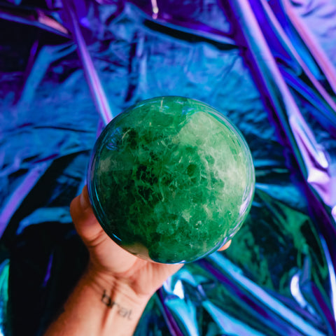 Green Fluorite Sphere