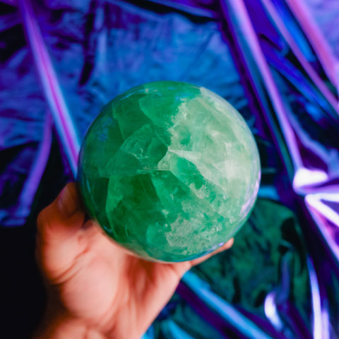 Green Fluorite Sphere