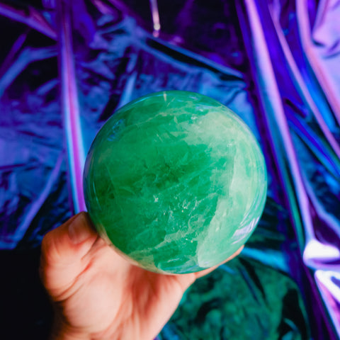 Green Fluorite Sphere