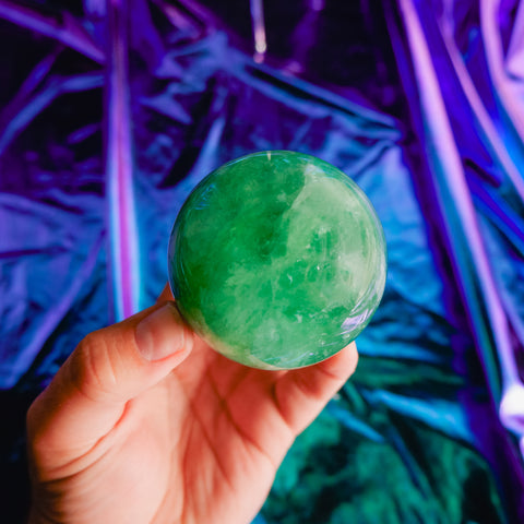 Green Fluorite Sphere