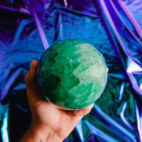 Green Fluorite Sphere