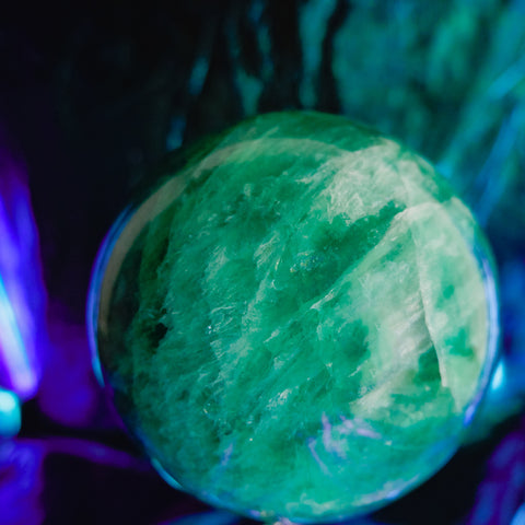 Green Fluorite Sphere