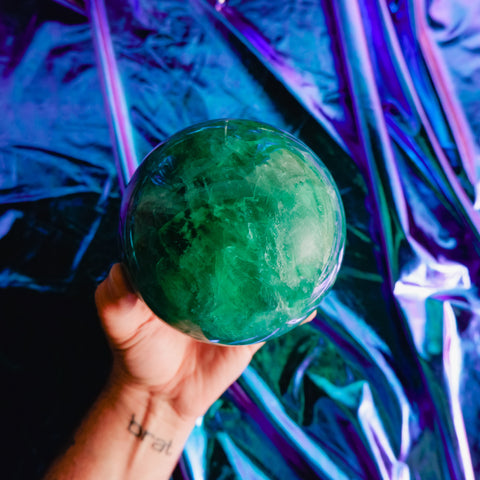 Green Fluorite Sphere