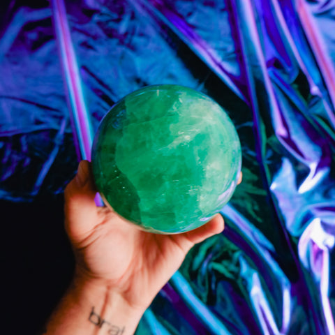 Green Fluorite Sphere