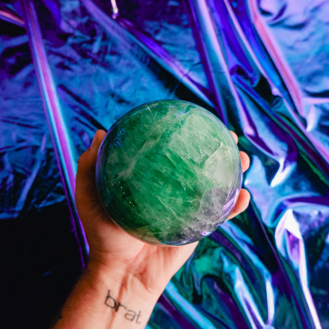 Green Fluorite Sphere