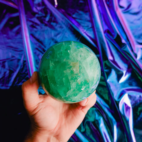 Green Fluorite Sphere