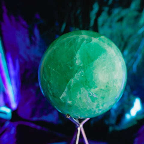 Green Fluorite Sphere