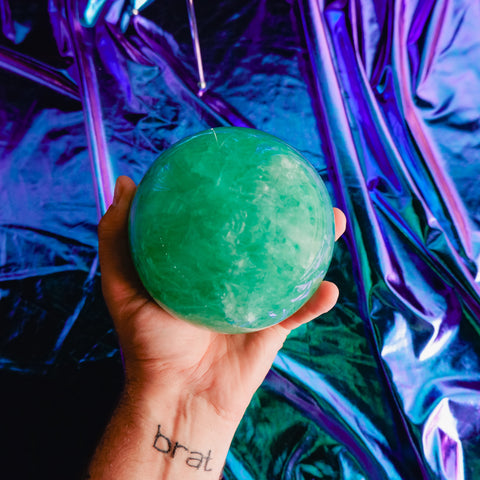 Green Fluorite Sphere