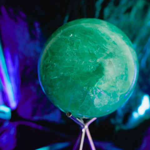 Green Fluorite Sphere