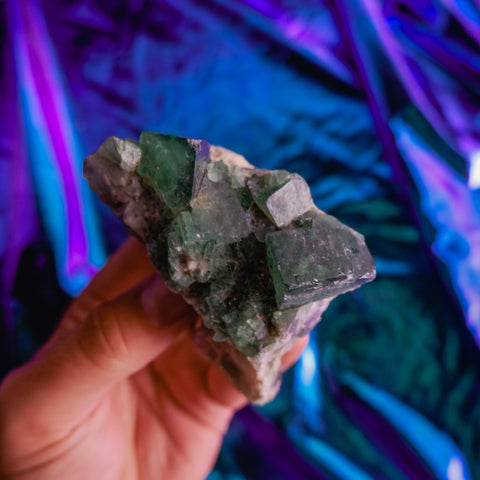 Green Fluorite Cluster