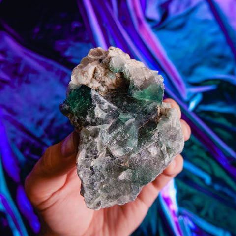 Green Fluorite Cluster