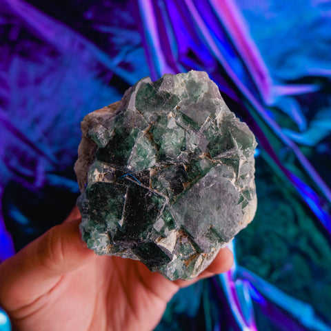 Green Fluorite Cluster