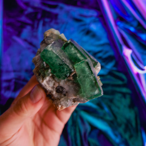 Green Fluorite Cluster