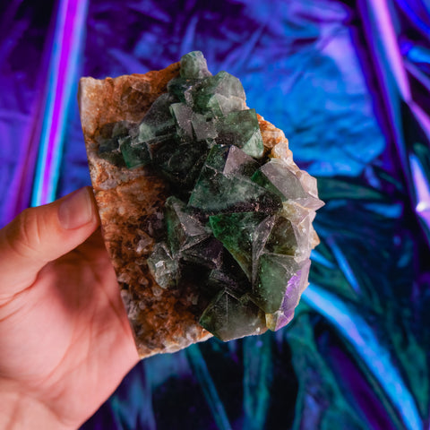 Green Fluorite Cluster