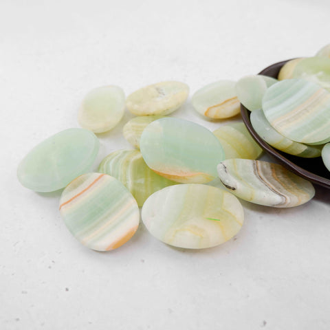 Pistachio Calcite Worry Stone