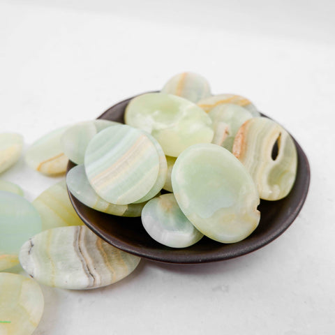 Pistachio Calcite Worry Stone