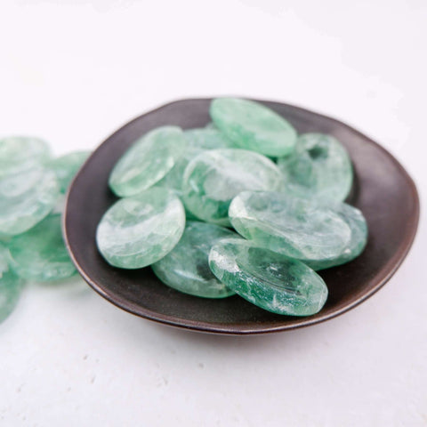 Green Fluorite Worry Stone - Crystal & Stone